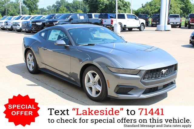 2026 Ford Mustang EcoBoost in Carbonized Gray Metallic — front three-quarter view