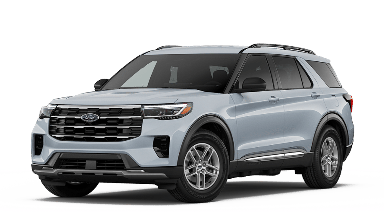 2026 Ford Explorer Active w/200A Pkg in Space White Metallic — front three-quarter view