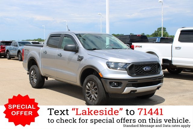 2020 Ford Ranger XLT in Silver Metallic — front three-quarter view