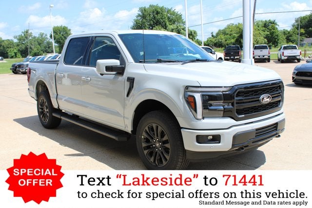 2026 Ford F-150 LARIAT in Avalanche — front three-quarter view
