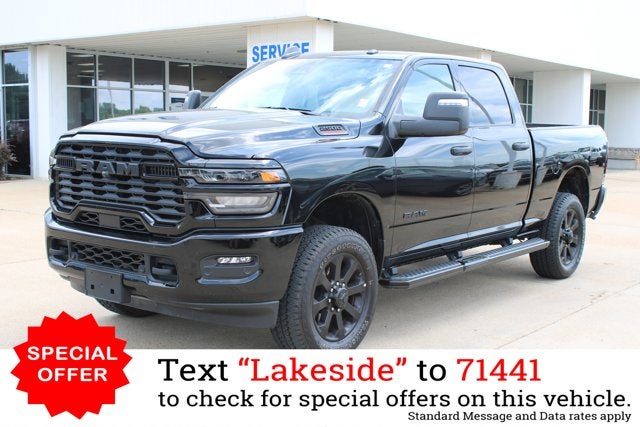 2026 RAM 2500 Big Horn in Diamond Black Crystal Pearlcoat — front three-quarter view