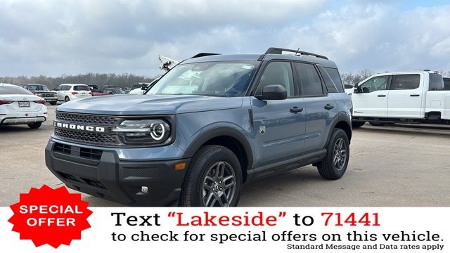 2025 Ford Bronco Sport Big Bend in Azure Gray Metallic Tri-Coat — front three-quarter view