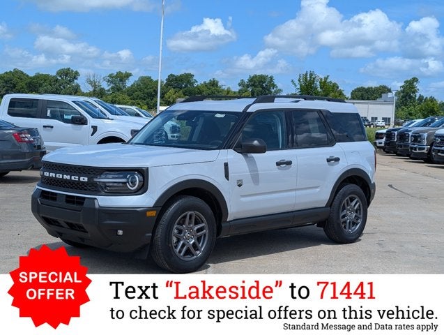 2026 Ford Bronco Sport Big Bend in Space White Metallic — front three-quarter view